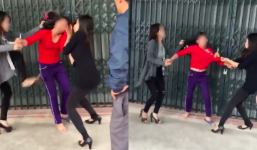 2 cô gái trẻ lao vào hành hung, dọa cắt tóc người phụ nữ trung tuổi